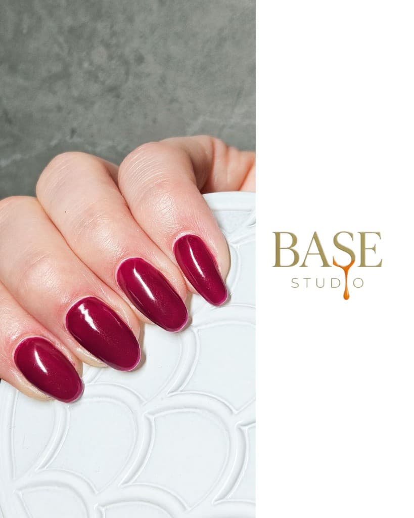 Głęboki burgund / magenta, wysoki połysk — BASE STUDIO Włocławek